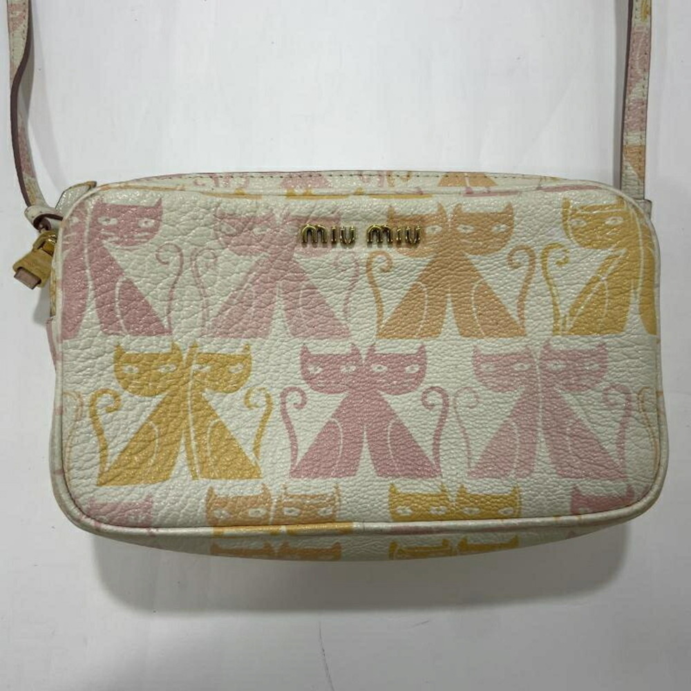 Miu Miu Miu Madras Cat Shoulder Bag, Multicolor